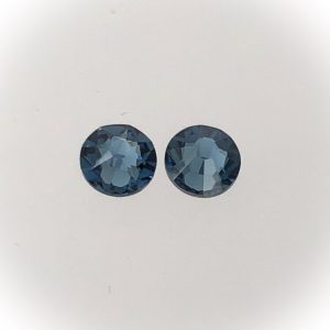 Swarovski Xilon rose flatback, SS34, 7.2mm, Denim blue
