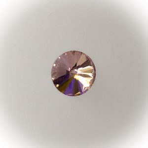 Lasi rivoli 12mm, Pearl pink AB