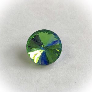 Lasi rivoli 10mm, Light green/blue AB