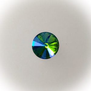 Lasi rivoli 12mm, Light green AB