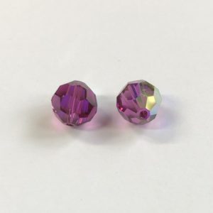 Swarovski 8mm pyöreä Fuchsia AB, 2kpl