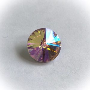 Lasi rivoli 14mm, Pearl pink AB