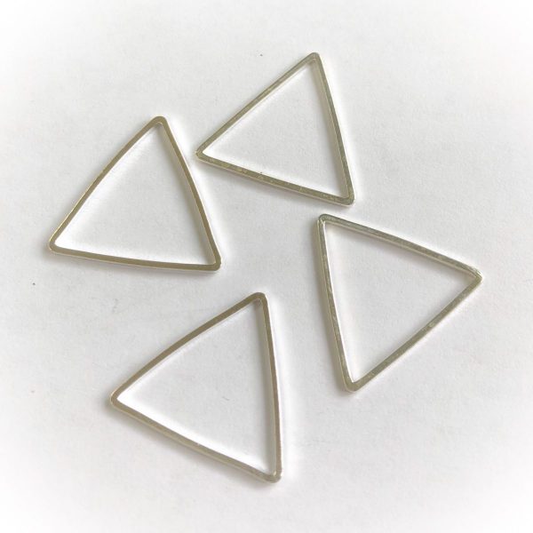Gold plated triangle links 17.5x20x0.80, 8pcs