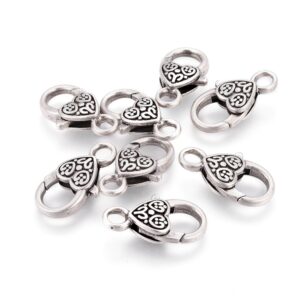Sterling silver plated lobster clasp 26,5x14x6mm