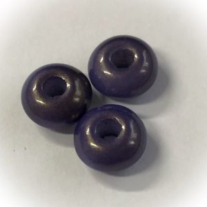Suurireikäinen Tsekki lasi rondelli 11mm Purple luster, 8kpl
