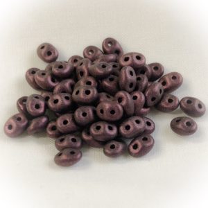 Superduo 2.5x5mm Jet metallic suede pink 12g