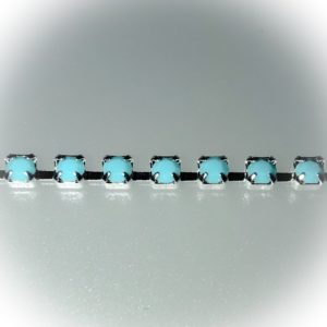 Preciosa cup chain SS12 3.2mm, Turquoise 10cm