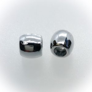 Silver plated bead 9x8mm