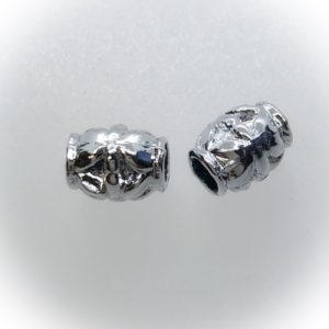 Silver plated bead 9x8mm