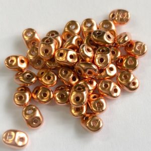 Superduo 2.5x5mm Metallic copper penny 5g