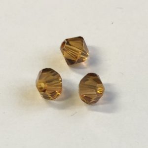 Swarovski 4mm bicone, Satin topaz