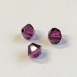 Swarovski 4mm bicone, Fuchsia satin