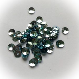 Sequins 4mm, metallic sky blue