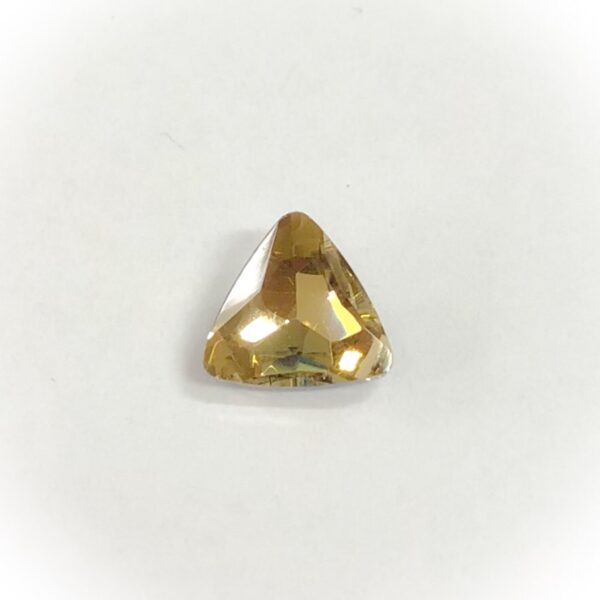 Faceted glass triangle cabuchon Light colorado topaz, 8mm