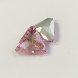 Viistehiottu kolmio lasi kapussi Light rose, 18x19.5x6mm