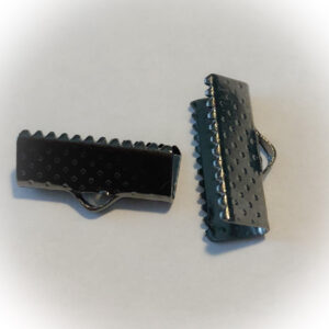 Gunmetal cord end 13x5mm, 8pcs