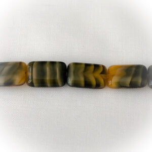 Suorakaidehelmi Tsekki 10x6mm khakii, 12kpl