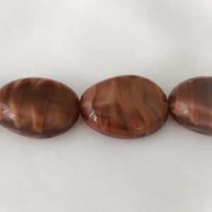 Ovaali Tsekki 22x16mm ruskea, 6kpl