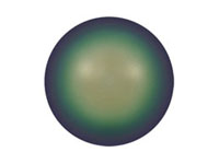 Swarovski half drilled round 8mm Scarabaeus green, 2pcs