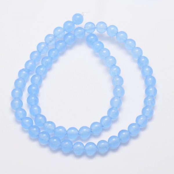 Malay jade light sky blue pyöreä 8mm