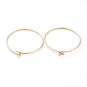 Kirurginteräs korvakorurengas 25 mm kullanvärinen 4kpl