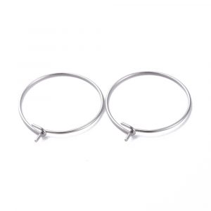 Kirurginteräs korvakorurengas 40mm 2kpl