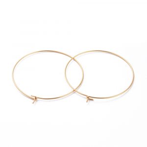 Kirurginteräs korvakorurengas 40 mm kullanvärinen 2kpl