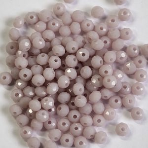 Faceted rondelle 4x3mm Opaque violet luster, 100pcs