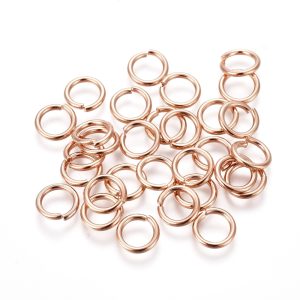 Stainless steel rose gold plated 5mm jumpring 20ga, 40pcs