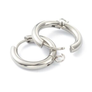 Ruostumaton teräs korvakorurengas 20x18x3mm, 2kpl