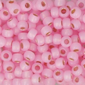 6.9643 - Dyed silver lined pink alabaster,10g