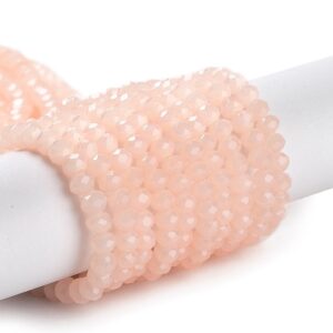 Faceted rondelle 4x3mm Misty rose, appr. 120pcs