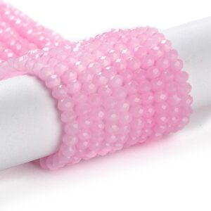 Faceted rondelle 4x3mm Pearl pink, appr. 120pcs