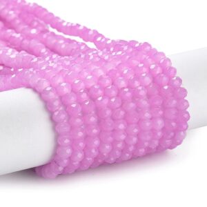 Faceted rondelle 4x3mm Pink violet, appr. 120pcs