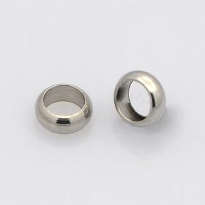 Stainless steel bead 4x1,5mm ID 2,5mm, 20pcs
