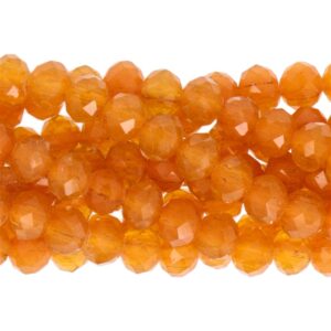 Faceted rondelle 6x4mm Opal orange, 40pcs