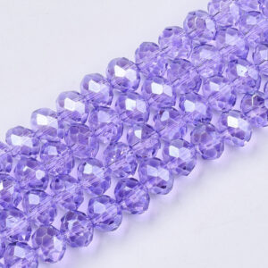 Faceted rondelle 6x4mm Violet, 40pcs