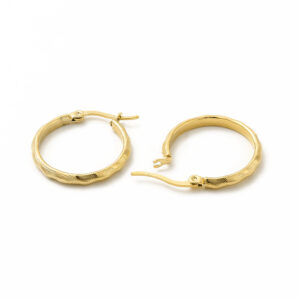 Kullattu ruostumaton teräs korvakorurengas 20x22x3mm, 2kpl