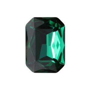 Kristalli kapussi octagon 14x10mm, Emerald