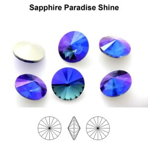 Kristalli rivoli 14mm, Sapphire paradise shine