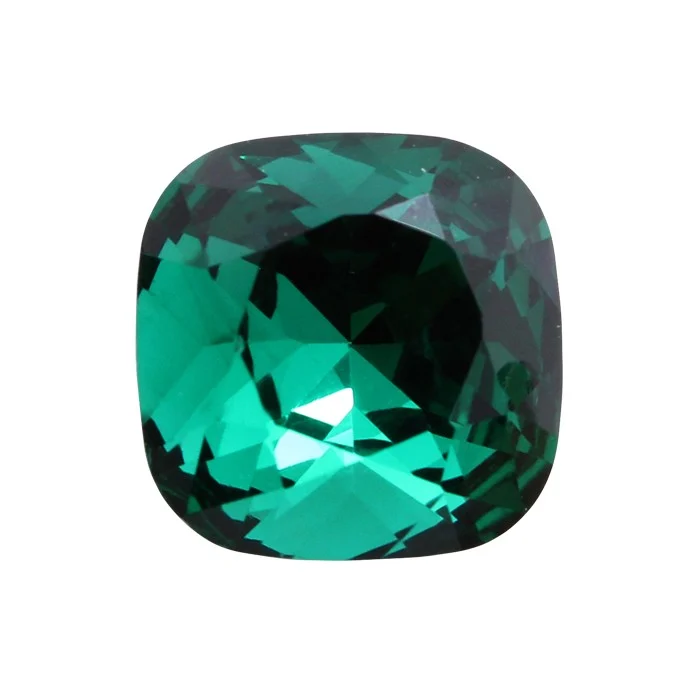 Kristalli kapussi neliö 12mm, Emerald