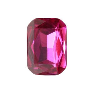 Kristalli kapussi octagon 14x10mm, Fuchsia