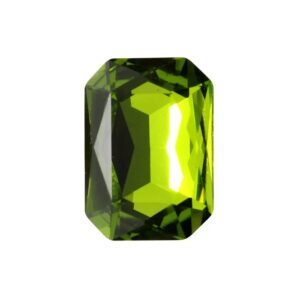 Kristalli kapussi octagon 14x10mm, Olivine