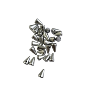 Lasi piikki Matte silver 4x7mm, 6kpl