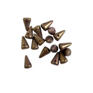 Lasi piikki Vintage bronze 4x7mm, 6kpl