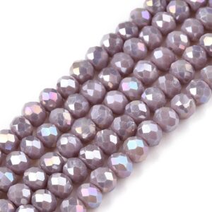 Fasettihelmi rondelli 4x3mm Mauve AB, 100kpl