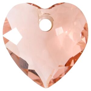 Kristalli sydän riipus 10.5mm Light peach