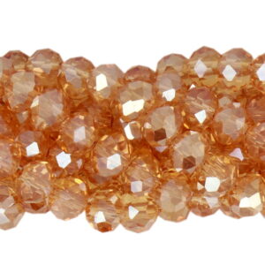 Fasettihelmi rondelli 6x4mm Apricot luster, 40kpl