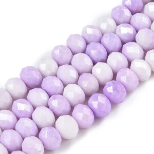 Faceted rondelle 8x6mm Lilac mix, 32pcs