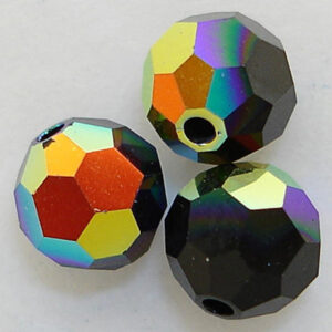 Swarovski 8mm pyöreä Jet AB, 2kpl